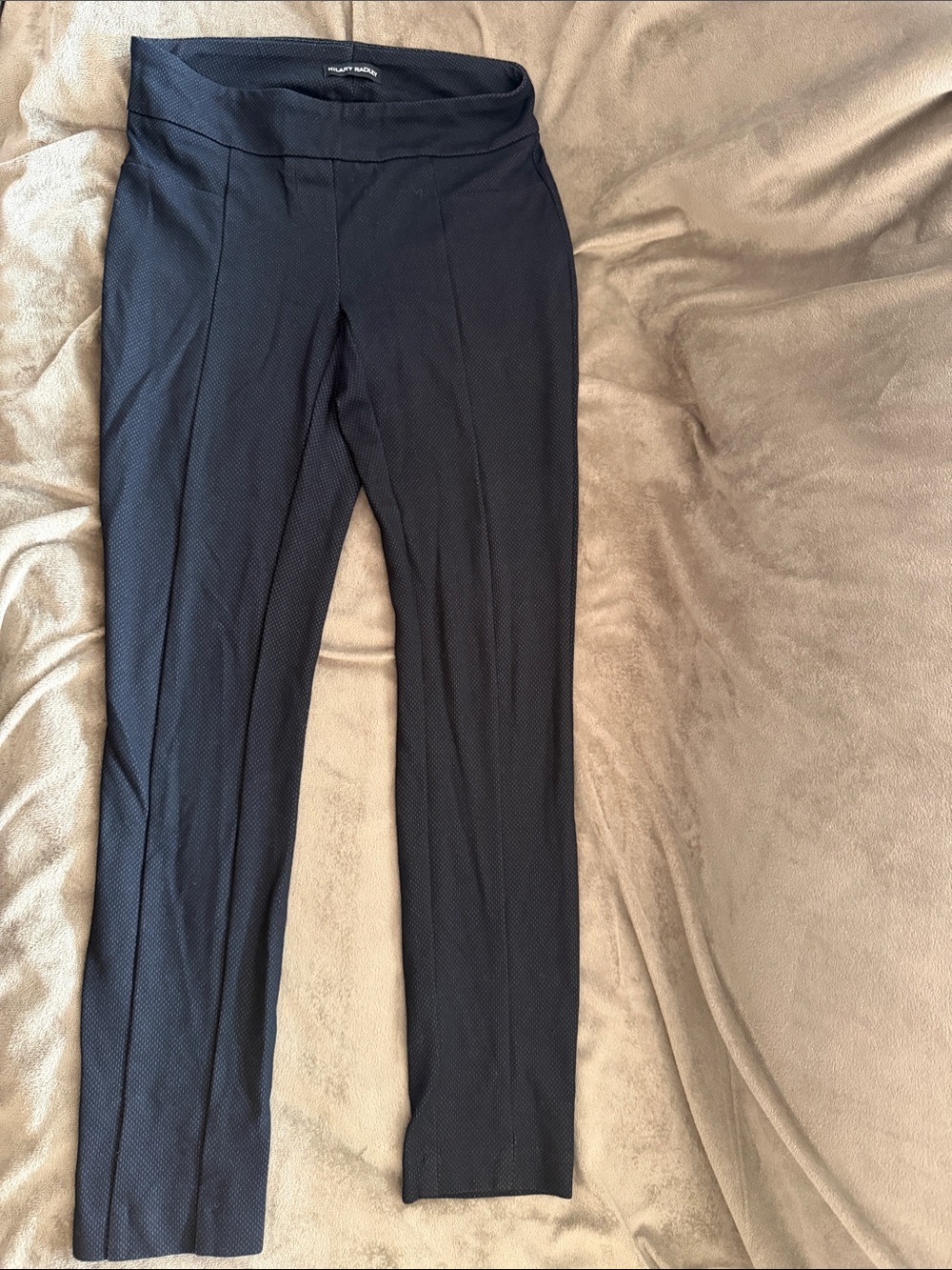 Hilary Radley Black Ponte Knit Dress Trousers